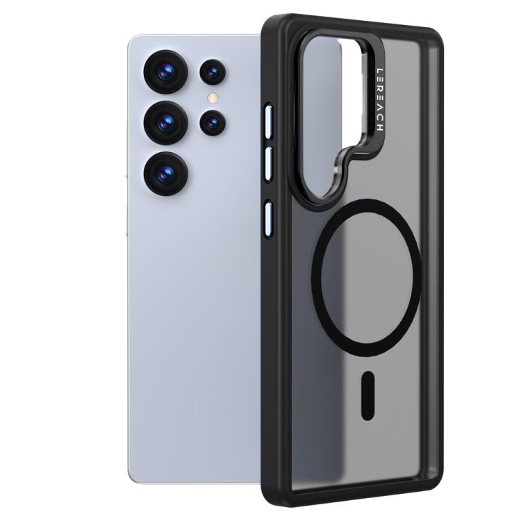 Custodia per telefono magnetica con supporto in metallo LeReach Le-Luster Series per obiettivo., For Galaxy S26+ 5G, For Galaxy S26 Ultra 5G, For Galaxy S26 5G, For Galaxy S25 FE 5G, For Galaxy S25 Ultra 5G, For Galaxy S24 Ultra 5G