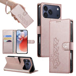 Custodia per telefono in ecopelle con chiusura magnetica e cinturino, con simpatici gattini., For iPhone 17e / 16e, For iPhone 17 Pro Max, For iPhone 17 Pro, For iPhone 17