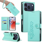 Custodia per telefono in ecopelle con chiusura magnetica e cinturino, con simpatici gattini., For iPhone 17e / 16e, For iPhone 17 Pro Max, For iPhone 17 Pro, For iPhone 17