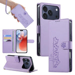 Custodia per telefono in ecopelle con chiusura magnetica e cinturino, con simpatici gattini., For iPhone 17e / 16e, For iPhone 17 Pro Max, For iPhone 17 Pro, For iPhone 17
