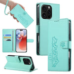 Custodia per telefono in ecopelle con chiusura magnetica e cinturino, con simpatici gattini., For iPhone Air, For iPhone 16 Pro Max, For iPhone 16 Pro, For iPhone 16 Plus