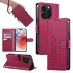 Custodia per telefono in ecopelle con chiusura magnetica e cinturino, con simpatici gattini., For iPhone 16, For iPhone 15 Pro Max, For iPhone 15 Pro, For iPhone 15 Plus