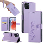 Custodia per telefono in ecopelle con chiusura magnetica e cinturino, con simpatici gattini., For iPhone 16, For iPhone 15 Pro Max, For iPhone 15 Pro, For iPhone 15 Plus
