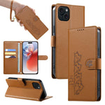 Custodia per telefono in ecopelle con chiusura magnetica e cinturino, con simpatici gattini., For iPhone 16, For iPhone 15 Pro Max, For iPhone 15 Pro, For iPhone 15 Plus