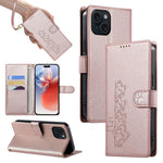 Custodia per telefono in ecopelle con chiusura magnetica e cinturino, con simpatici gattini., For iPhone 15, For iPhone 14 Plus, For iPhone 14 / 13, For iPhone 14 Pro