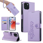 Custodia per telefono in ecopelle con chiusura magnetica e cinturino, con simpatici gattini., For iPhone 15, For iPhone 14 Plus, For iPhone 14 / 13, For iPhone 14 Pro