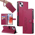 Custodia per telefono in ecopelle con chiusura magnetica e cinturino, con simpatici gattini., For iPhone 15, For iPhone 14 Plus, For iPhone 14 / 13, For iPhone 14 Pro