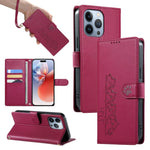 Custodia per telefono in ecopelle con chiusura magnetica e cinturino, con simpatici gattini., For iPhone 14 Pro Max, For iPhone SE 2022 / SE 2020 / 8 / 7, For iPhone 13 Pro Max, For iPhone 13 Pro
