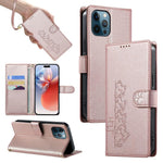 Custodia per telefono in ecopelle con chiusura magnetica e cinturino, con simpatici gattini., For iPhone 13 mini, For iPhone 12 / 12 Pro, For iPhone 12 Pro Max, For iPhone 12 mini