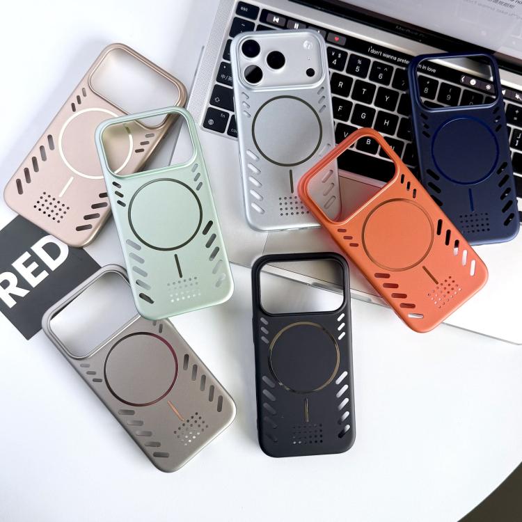 Vernice metallizzata, raffreddamento, custodia magnetica per telefono in PC, For iPhone 14, For iPhone 14 Pro, For iPhone 14 Pro Max