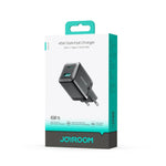 Caricabatterie rapido GaN a doppia interfaccia USB e Type-C da 45 W JOYROOM JR-TG8, EU Plug, UK Plug