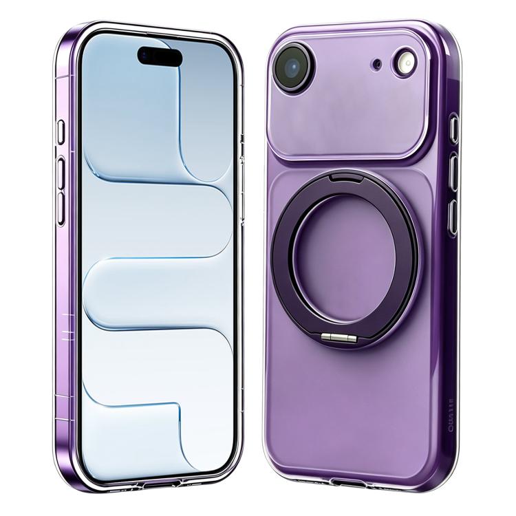Passa alla custodia magnetica in silicone Pro 17 con supporto girevole a 360 gradi., For iPhone Air, For iPhone 16 Pro Max, For iPhone 16 Pro