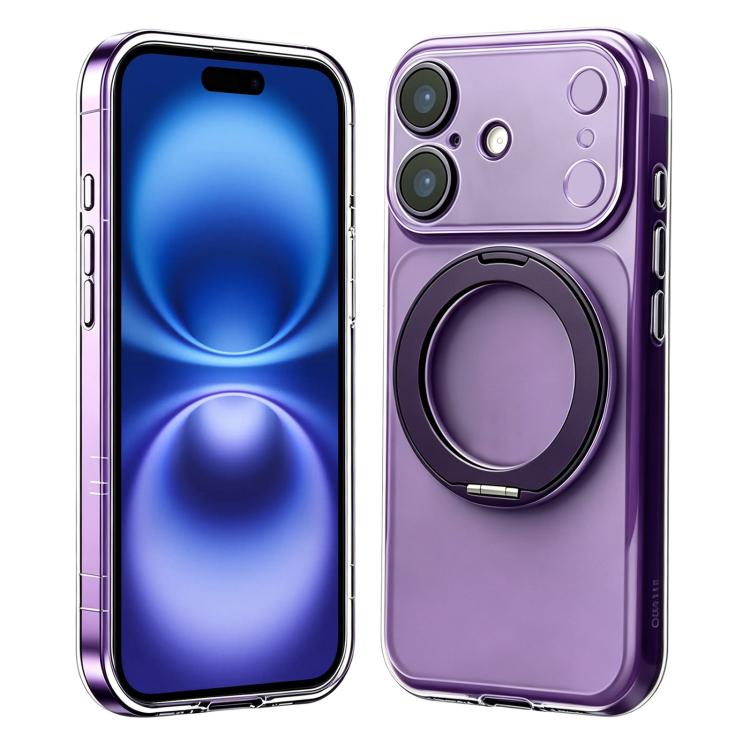 Passa alla custodia magnetica in silicone Pro 17 con supporto girevole a 360 gradi., For iPhone 16 Plus, For iPhone 16, For iPhone 15 Pro Max