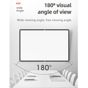 Simple Foldable High Density Polyester Projector Film Curtain, Size: 60 inch (16:9) Projection Area: 132x75cm, 60 inch (16:9) Projection Area: 132x75c