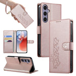Custodia per telefono in ecopelle con chiusura magnetica e cinturino, con simpatici gattini., For Galaxy S25+ 5G / S24+ 5G, For Galaxy S25 Ultra 5G, For Galaxy S24 FE 5G, For Galaxy S24 Ultra 5G
