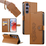 Custodia per telefono in ecopelle con chiusura magnetica e cinturino, con simpatici gattini., For Galaxy S25+ 5G / S24+ 5G, For Galaxy S25 Ultra 5G, For Galaxy S24 FE 5G, For Galaxy S24 Ultra 5G