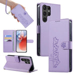 Custodia per telefono in ecopelle con chiusura magnetica e cinturino, con simpatici gattini., For Galaxy S25+ 5G / S24+ 5G, For Galaxy S25 Ultra 5G, For Galaxy S24 FE 5G, For Galaxy S24 Ultra 5G