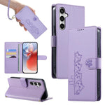 Custodia per telefono in ecopelle con chiusura magnetica e cinturino, con simpatici gattini., For Galaxy S26 5G, For Galaxy S25 FE 5G, For Galaxy S25 Edge 5G, For Galaxy S25 5G / S24 5G