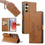 Custodia per telefono in ecopelle con chiusura magnetica e cinturino, con simpatici gattini., For Galaxy S25+ 5G / S24+ 5G, For Galaxy S25 Ultra 5G, For Galaxy S24 FE 5G, For Galaxy S24 Ultra 5G