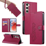 Custodia per telefono in ecopelle con chiusura magnetica e cinturino, con simpatici gattini., For Galaxy S23 FE 5G, For Galaxy S23 Ultra 5G, For Galaxy S23+ 5G, For Galaxy S23 5G