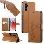 Custodia per telefono in ecopelle con chiusura magnetica e cinturino, con simpatici gattini., For Galaxy A06 / A07 4G / 5G, For Galaxy A56 5G, For Galaxy A36 5G, For Galaxy A15 4G / 5G