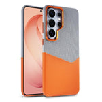 Custodia per telefono magnetica con trama in tessuto, cuciture a vista e scomparto per carte di credito., For Galaxy S26 Ultra 5G, For Galaxy S25 Ultra 5G, For Galaxy S24 Ultra 5G