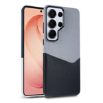 Custodia per telefono magnetica con trama in tessuto, cuciture a vista e scomparto per carte di credito., For Galaxy S26 Ultra 5G, For Galaxy S25 Ultra 5G, For Galaxy S24 Ultra 5G