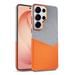 Custodia per telefono magnetica con trama in tessuto, cuciture a vista e scomparto per carte di credito., For Galaxy S26 Ultra 5G, For Galaxy S25 Ultra 5G, For Galaxy S24 Ultra 5G