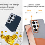Custodia per telefono magnetica con trama in tessuto, cuciture a vista e scomparto per carte di credito., For Galaxy S26 Ultra 5G, For Galaxy S25 Ultra 5G, For Galaxy S24 Ultra 5G