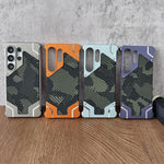 Custodia magnetica per telefono Armor senza cornice con motivo mimetico, For Galaxy S26 Ultra 5G