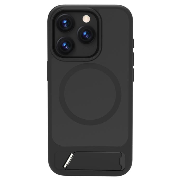 Custodia magnetica per telefono LeReach Le-Chic Series con supporto integrato nascosto., For iPhone 15 Pro