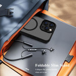 Custodia magnetica per telefono LeReach Le-Chic Series con supporto integrato nascosto., For iPhone 15 Pro