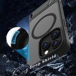 Custodia magnetica per telefono LeReach Le-Chic Series con supporto integrato nascosto., For iPhone 15 Pro
