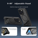 Custodia magnetica per telefono LeReach Le-Chic Series con supporto integrato nascosto., For iPhone 15 Pro