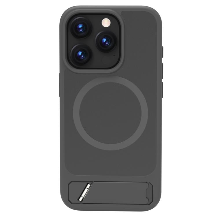 Custodia magnetica per telefono LeReach Le-Chic Series con supporto integrato nascosto., For iPhone 15 Pro