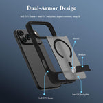 Custodia per telefono magnetica a forma di C con supporto nascosto LeReach Le-Chic Series, For iPhone 17 Pro Max