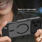 Custodia per telefono magnetica a forma di C con supporto nascosto LeReach Le-Chic Series, For iPhone 17 Pro Max