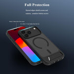 Custodia per telefono magnetica a forma di C con supporto nascosto LeReach Le-Chic Series, For iPhone 17 Pro Max