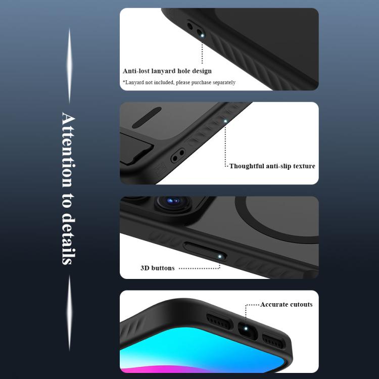 Custodia per telefono magnetica a forma di C con supporto nascosto LeReach Le-Chic Series, For iPhone 17 Pro Max