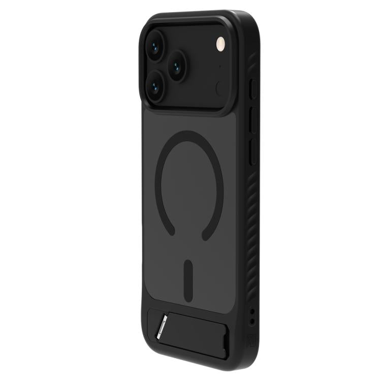 Custodia per telefono magnetica a forma di C con supporto nascosto LeReach Le-Chic Series, For iPhone 17 Pro Max