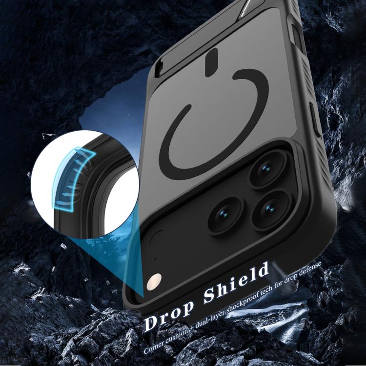 Custodia per telefono magnetica a forma di C con supporto nascosto LeReach Le-Chic Series, For iPhone 17 Pro Max