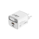 Caricabatterie rapido a doppia porta Type-C e USB da 65 W Sugar Cube con cavo retrattile Type-C., EU Plug, US Plug, UK Plug