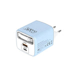 Caricabatterie rapido a doppia porta Type-C e USB da 65 W Sugar Cube con cavo retrattile Type-C., EU Plug, US Plug, UK Plug