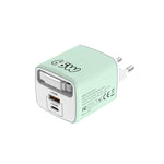 Caricabatterie rapido a doppia porta Type-C e USB da 65 W Sugar Cube con cavo retrattile Type-C., EU Plug, US Plug, UK Plug