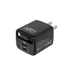 Caricabatterie rapido a doppia porta Type-C e USB da 65 W Sugar Cube con cavo retrattile Type-C., EU Plug, US Plug, UK Plug