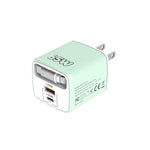 Caricabatterie rapido a doppia porta Type-C e USB da 65 W Sugar Cube con cavo retrattile Type-C., EU Plug, US Plug, UK Plug