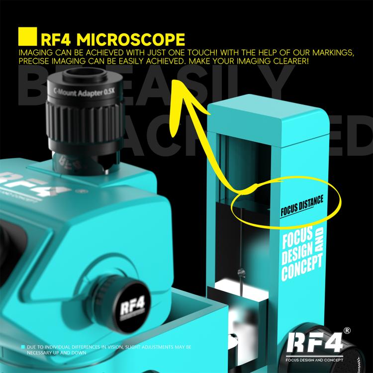 Microscopio stereoscopico trinoculare RF4 RF-6565Pro2 con zoom sincrono 6,5-65X e staffa di sollevamento per la messa a fuoco., RF-6565Pro2