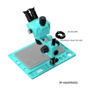 Microscopio stereoscopico trinoculare RF4 RF-6565Pro D2 con zoom sincrono 6,5-65X e base in lega di alluminio RF-D2., RF-6565Pro D2