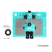 Microscopio stereoscopico trinoculare RF4 RF-6565Pro D2 con zoom sincrono 6,5-65X e base in lega di alluminio RF-D2., RF-6565Pro D2