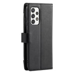 Portafoglio con cerniera e fibbia in ecopelle con texture litchi e cinturino da polso., For Galaxy A33 5G, For Galaxy A52 5G / 4G / A52s 5G